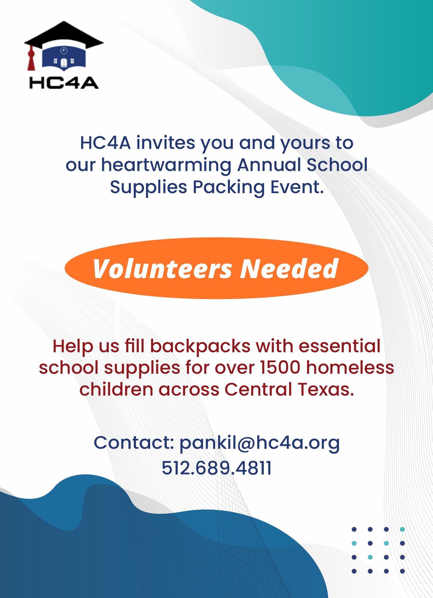 School Supplies Packing Event